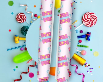 Kids Birthday Gift Wrap | Cartoon Wrapping Paper for Children’s Parties (Physical Product)