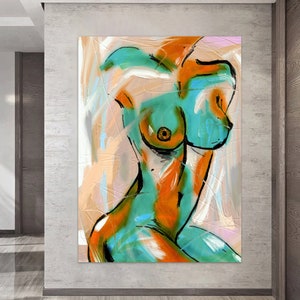 Naked Woman Portrait, Sexy Woman Poster, Living Room Wall Art, Bedroom Wall Art, Visionary Art, Woman Portrait, Fine Art Print