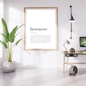 Whisky Definition Print Whisky Wall Art Print Instant Download Whisky Quote Print Whisky Modern Art Digital Download Whisky Bowmore