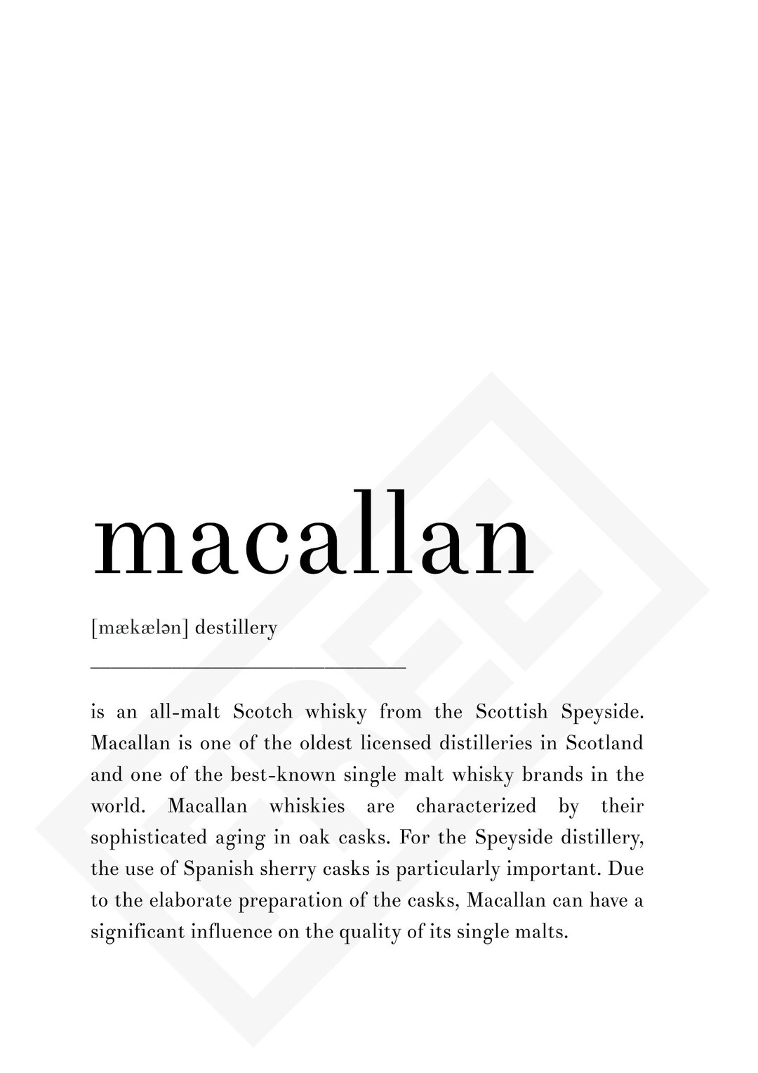 Whisky Definition Print Whisky Wall Art Print Instant Download Etsy