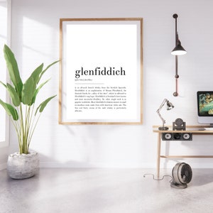 Whisky Definition Print Whisky Wall Art Print Instant Download Whisky Quote Print Whisky Modern Art Digital Download Whisky Glenfiddich
