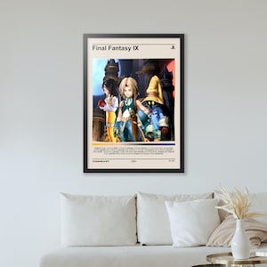 Póster de Final Fantasy IX (2001) - Impresión de arte de videojuego - Regalo de juego -A4-A3-A2-A1 Impresión de lienzo sin marco