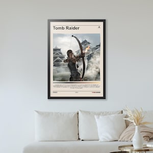 Póster de Tomb Raider (2013) - Impresión de arte de videojuego - "Cartel de película" - Regalo de juego -A4-A3-A2-A1 Impresión de lienzo sin marco
