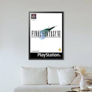 Portada de Final Fantasy VII (1997) - Póster de caja - Impresión de arte de videojuego - Regalo de juego -A4-A3-A2-A1 Impresión de lienzo sin marco