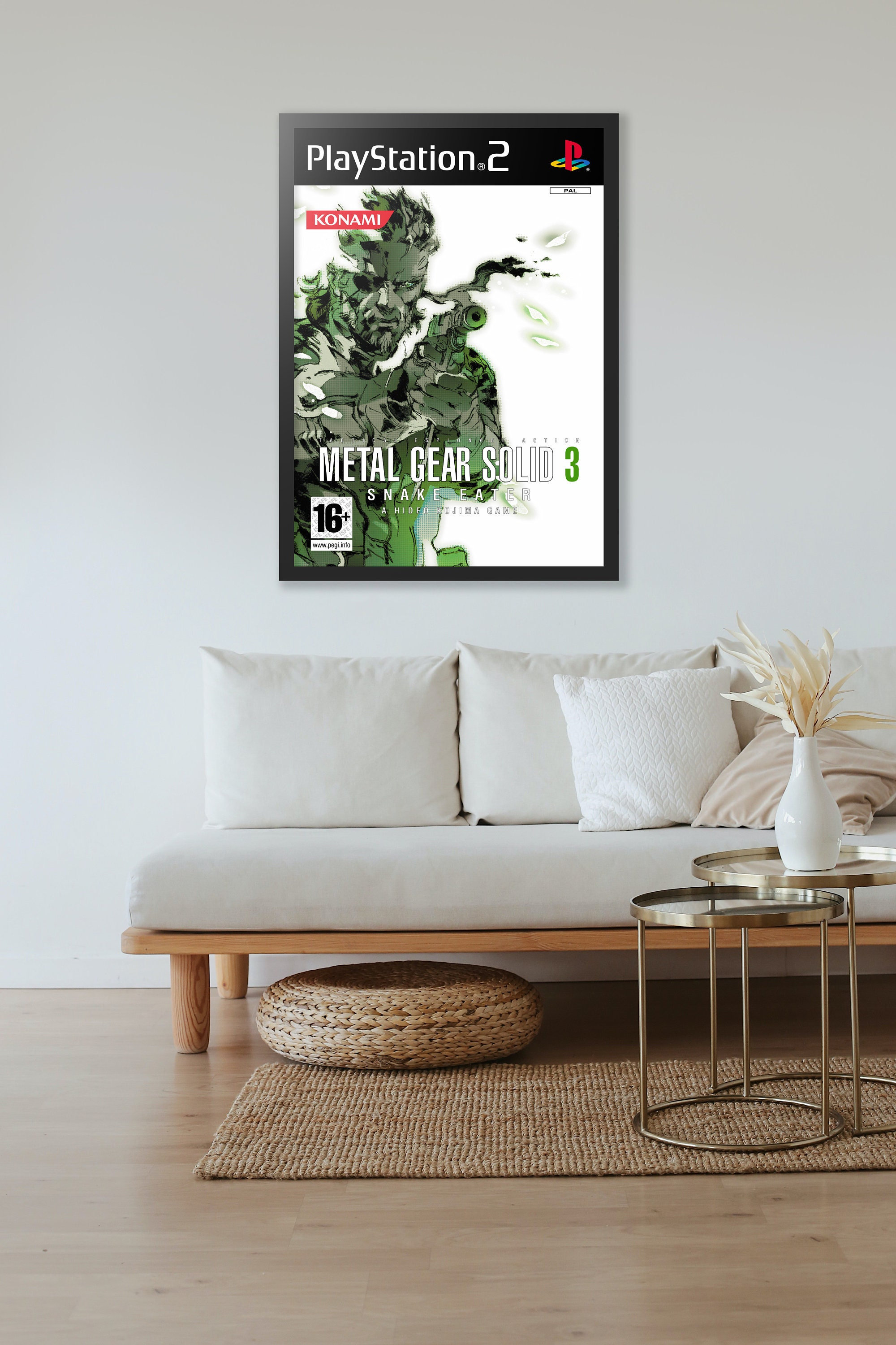 MGS3: Snake Eater (2004) Cover - Box Art Poster - Video Game Art Print - Gaming Gift -A4-A3-A2-A1 Unframed Canvas Print