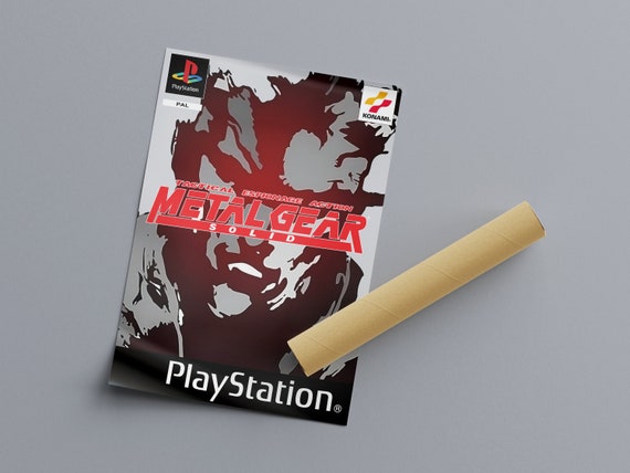 Metal Gear Solid (1999) Cover Poster - Video Game Art Print - Gaming Gift  -A4-A3-A2-A1 Unframed Canvas Print