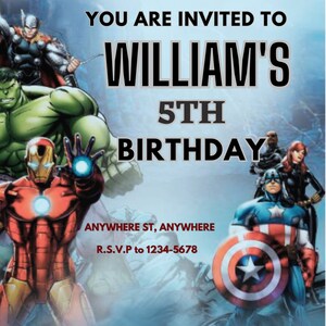 Marvel&#39;s Birthday Party Invitation