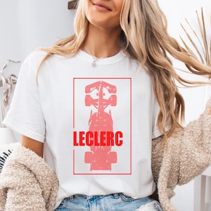 Charles Leclerc F1-T-shirt: Ferrari Racing, uniseks fankleding