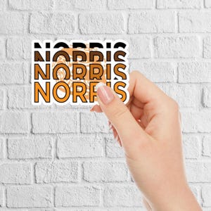 Lando Norris F1 Sticker: Mclaren Fan Art Vinyl Decal