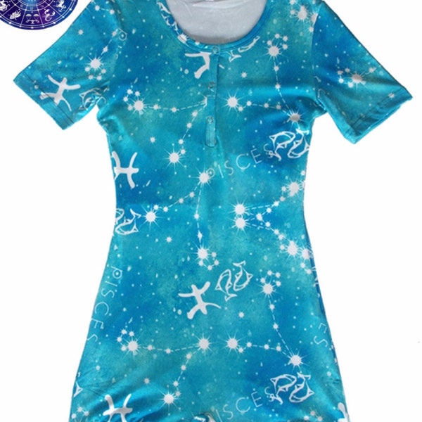 Women’s Pisces Zodiac Pajama One Piece