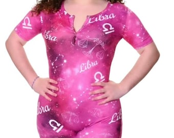 Women’s Libra Zodiac Pajama Astrology One Piece