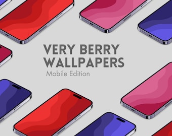 Sfondo astratto con bacche: iPhone, iPad, Smartwatch minimalista (download digitale)