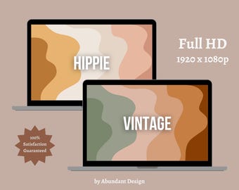 Pacchetto di sfondi desktop astratti neutri: Boho Minimalist (download digitale)