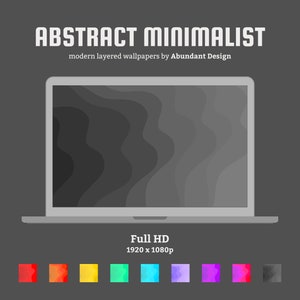 Abstract Minimalist Desktop Wallpaper | Aesthetic PC/Macbook/Laptop/Windows Computer Background | Free Bonus | Digital Instant Download