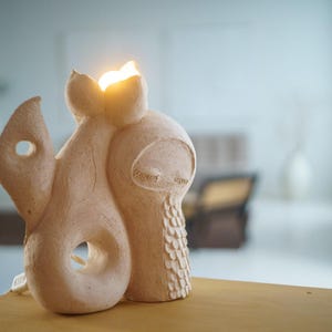 Flame – Wabi-Sabi Ceramic Table Lamp | Japandi Sculptural Lighting | Babba Collection