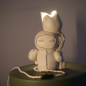 Tulip – Wabi-Sabi Ceramic Table Lamp | Japandi Sculptural Lighting | Babba Collection