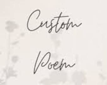 Custom poem with photo, digital image