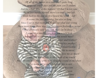 The Best Thing - a semi customized poem for cleft families. Digital image