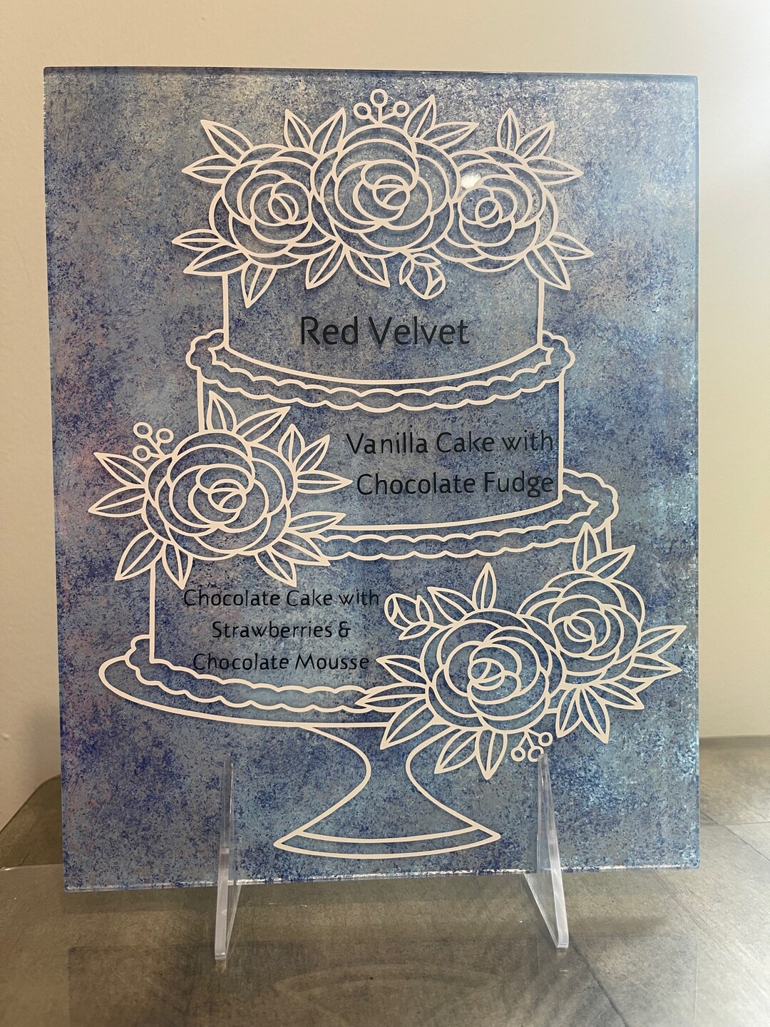 Cake Flavor Sign Etsy