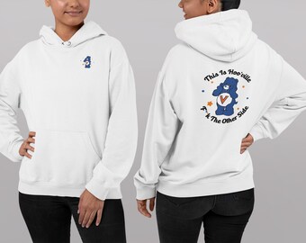 Sudadera con capucha unisex de mezcla pesada Blue Hoozy Swear Bear™