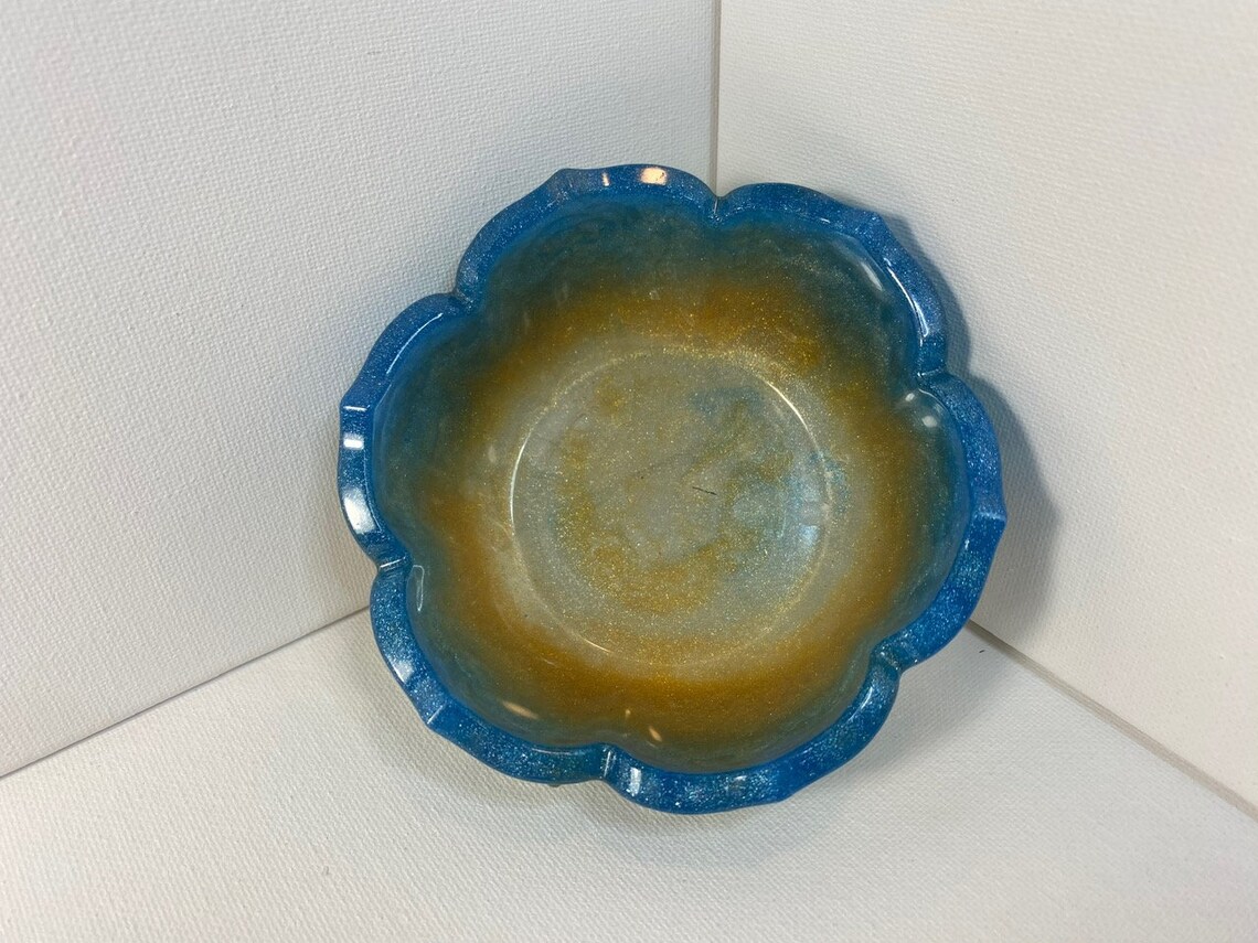 Flower Shaped Resin Bowl Etsy