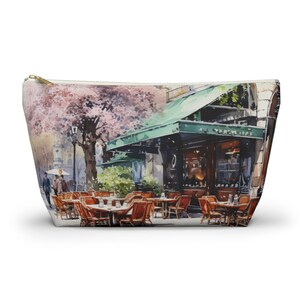 Paris Cafe Accessory Pouch w T-bottom