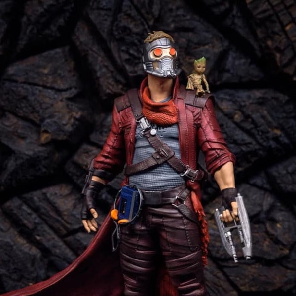 Marvel Star Lord Peter Quill High quality STL File, 3D Digital Printing STL File for 3D Printers, Movie Characters, Games, Figures, Diorama