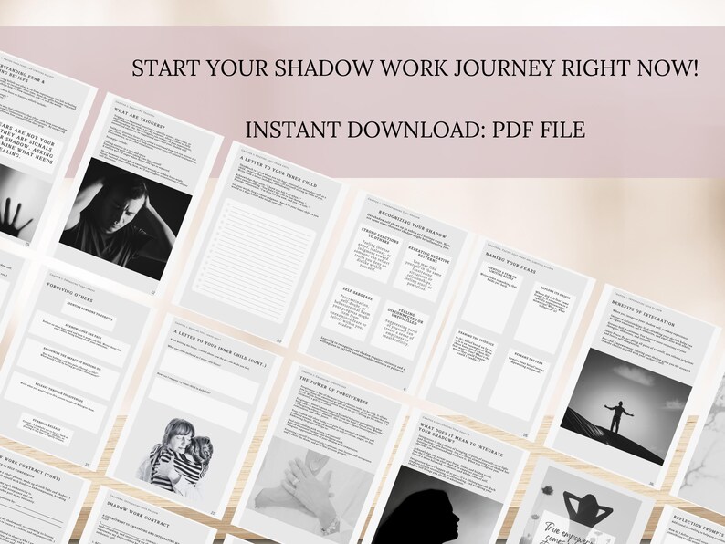 Shadow Work Journal Instant Download, Shadow Healing Workbook, Inner ...
