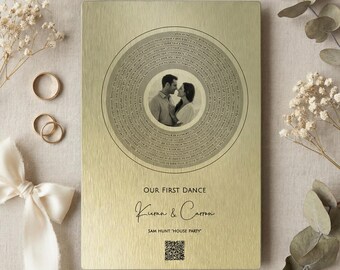 Custom Song Lyrics Brass Plaque: 21 Year Anniversary Gift