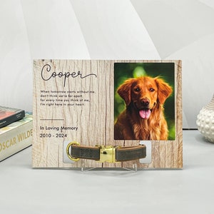 Memorial Pet Collar Frame, Pets Photo Print, Loss of Dog, Cat Loss Gifts, Pet Collar Holder, Bereavement Gifts, Memorial Standing Frame