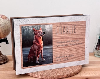 Personalized Pet Cremation Urn – Custom Photo Memorial Keepsake Box