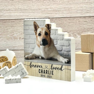 Custom Dog Memorial Photo Bricks, Personalized Memorial Picture Frame, Pet Photo Frame, Dog Passing Away Gift, Dog Remembrance