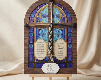 Custom Wedding Unity Sign – Three Strand Marriage Cord, Ecclesiastes 4:12