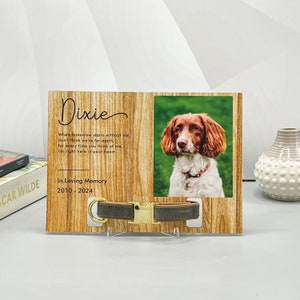 Personalized Photo Collar Frame, Pet Loss Gift, Photo Plaque, Dog Memorial Gift, Pet Sympathy Gift, Cat Bereavement Photo Gift, Loss of Pet