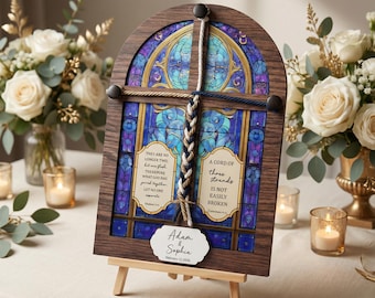 Personalized Wedding Unity Sign: Braided Cord of Three Strands