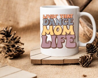 Livin' that Dance Mom Life UVDTF, Cup Wrap for 16 oz Libbey Glass Cans, Ready to Apply, No Heat Needed Ready to Ship, Dance Life