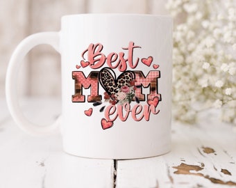 Best Mom Ever UVDTF, Cup Wrap for 16 oz Libbey Glass Cans, Mom, Ready to Apply, No Heat Needed, Ready to Ship
