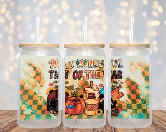 Most Wonderful Time Of Year UVDTF transfer wrap Ready to apply, Cute design, no heat needed, permanent, adhesive, waterproof, easy to use