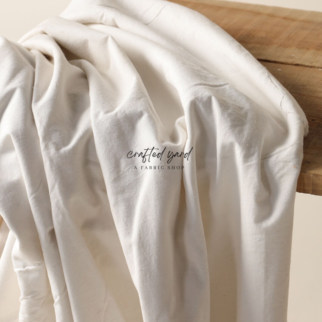 Pure WHITE Cotton Fabric by the Yard Solid Cotton Fabric by Quilting ...