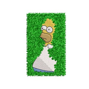 Funny Homer Cartoon Meme Embroidery Machine