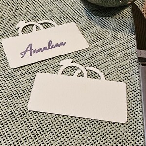 Tischkarte Hochzeit / Familienfeier Ringe handgemacht aus Natur/Fotokarton - einfach zum hinlegen - in verschiedenen Farben