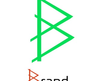 Logo template of the letter "B" in vector style.