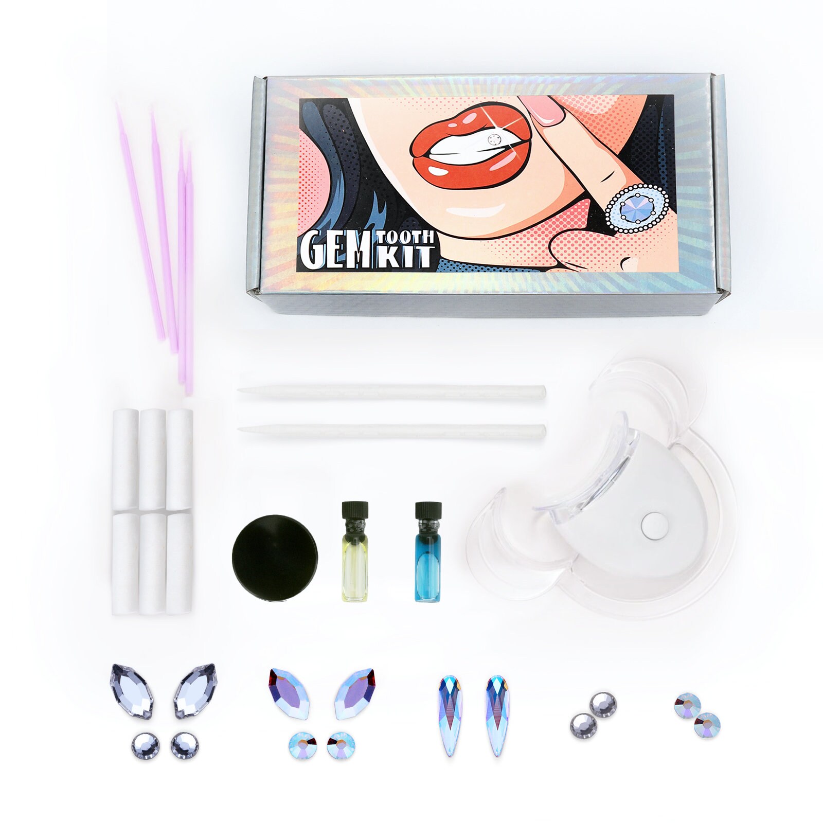 Tooth Gem Kit With Uv Light And Glue Diy Teeth Jewelry Starter Kit Tooth  Jewelry Gems Kit