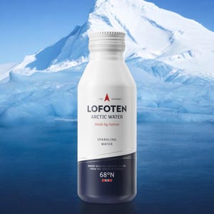 Sparkling Water Gift 12 Pack Aluminium Bottle 473 mL Eco Friendly Drink Best Natural Water  Lofoten Arctic Water Celebration of Life