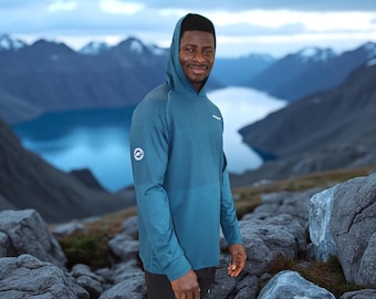 Men's Teal Active Hoodie: Leicht, atmungsaktiv, nachhaltig