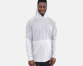 Men's Grey Gym Hoodie - Lightweight Breathable Athletic Top - Eco-Friendly Fabric Sportswear