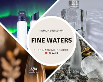 Fine Waters Collection | Eco Glass Bottle (4 Pack) | Fine Dining Mineral Water