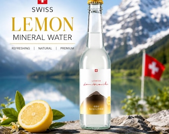 Swiss Lemon Mineral Water – 24 x 275ml Elegant Glass Bottles, Sembrancher - Luxury Beverage