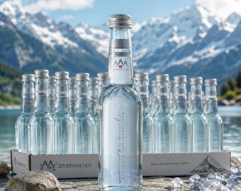Swiss Mineral Water Glass Bottles 330ml x24 | Sembrancher Alpine Water