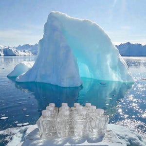 Agua mineral sin gas Ice Age, 24 botellas de PET de 500 ml. Regalo ideal para el autocuidado.